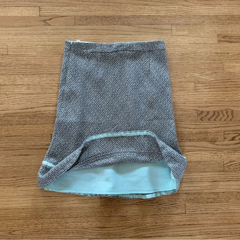 VTG Gap Tweed Wool Blend Flounce Skirt – Sage Grey Librarian Academia